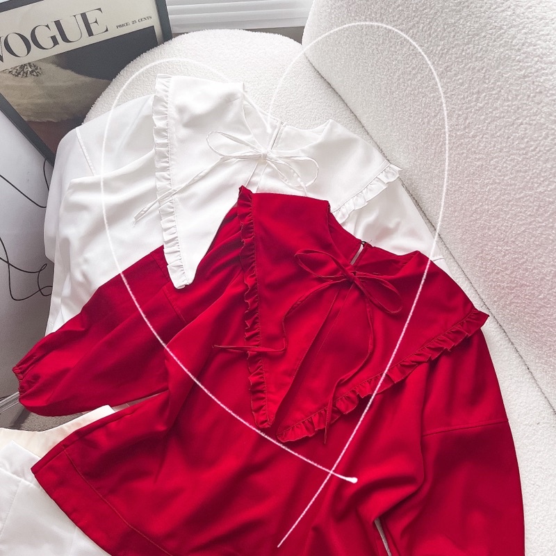 SET ÁO CỔ SEN BÈO TO + QUẦN SHORT