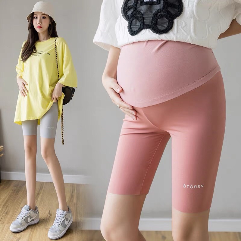 Quần legging bầu, quần yoga thun trơn mềm mại