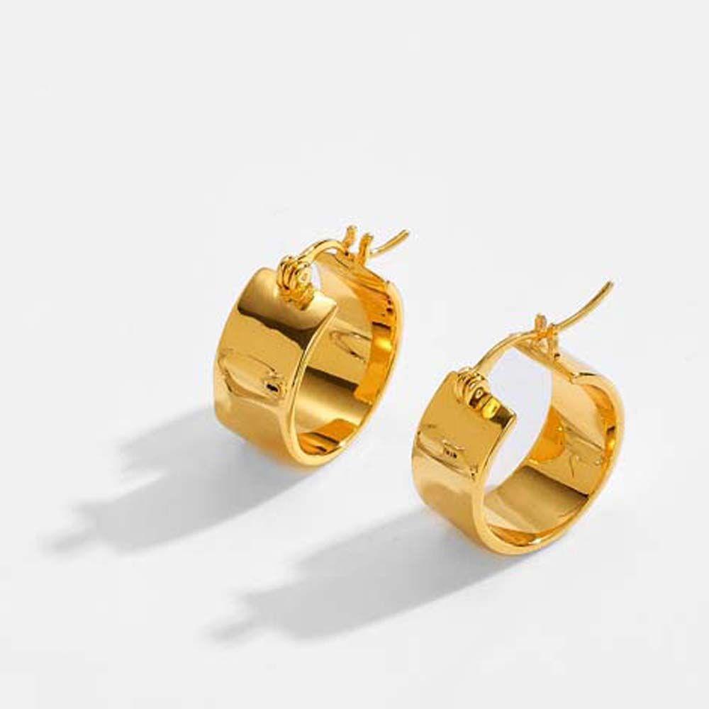 Khuyên Tai Tròn Họa Tiết Da Báo|Khuyên Tai Tròn Bản Dẹt Màu Sắc Cổ Điển