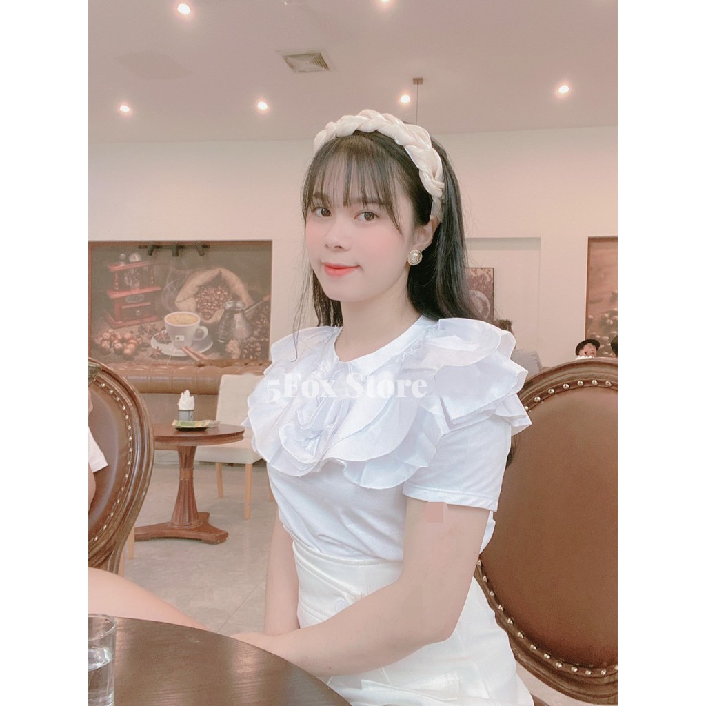 Bờm vấn vải lụa đan xinh xắn B09B