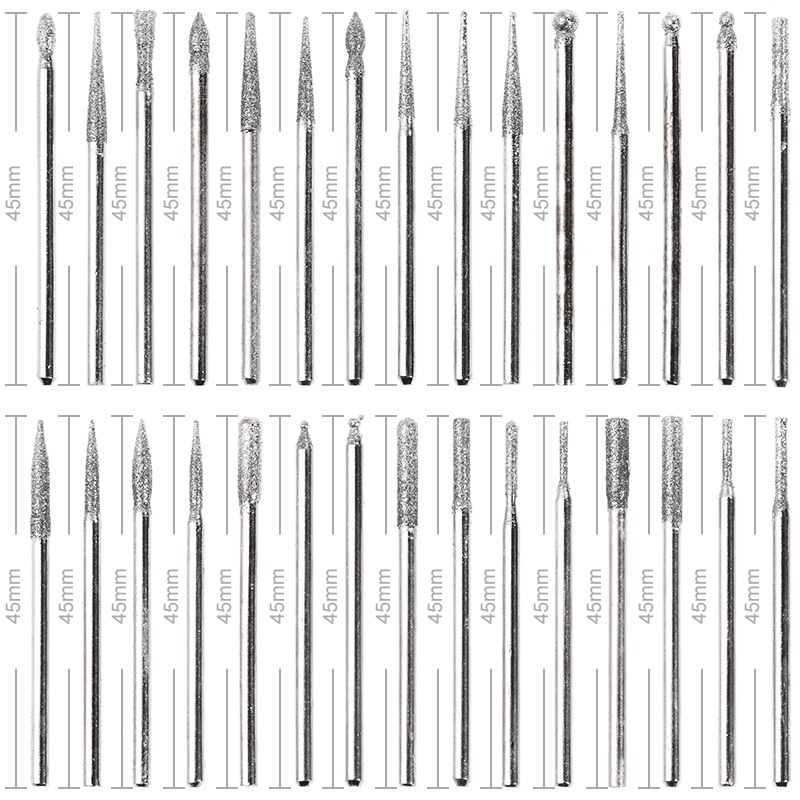 Bộ 30 Đầu Mài Mạ Điện 2.35/3mm