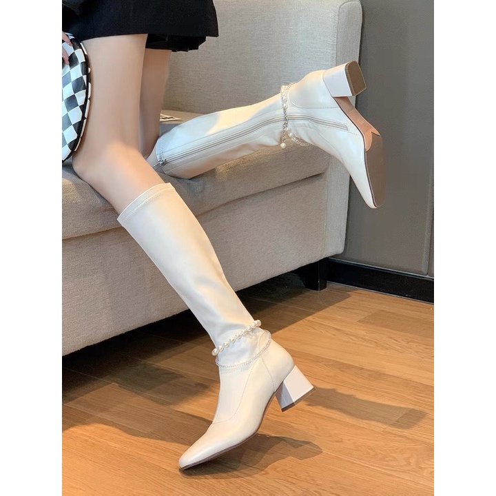 Giày Bốt Nữ Cao Cổ Dài, Boot Đùi Nữ Da Mềm Cao Cấp Cho Nữ - Boots Gót Cao 5 phân Dễ Phối Đồ Phong Cách Trẻ Trung | BigBuy360 - bigbuy360.vn