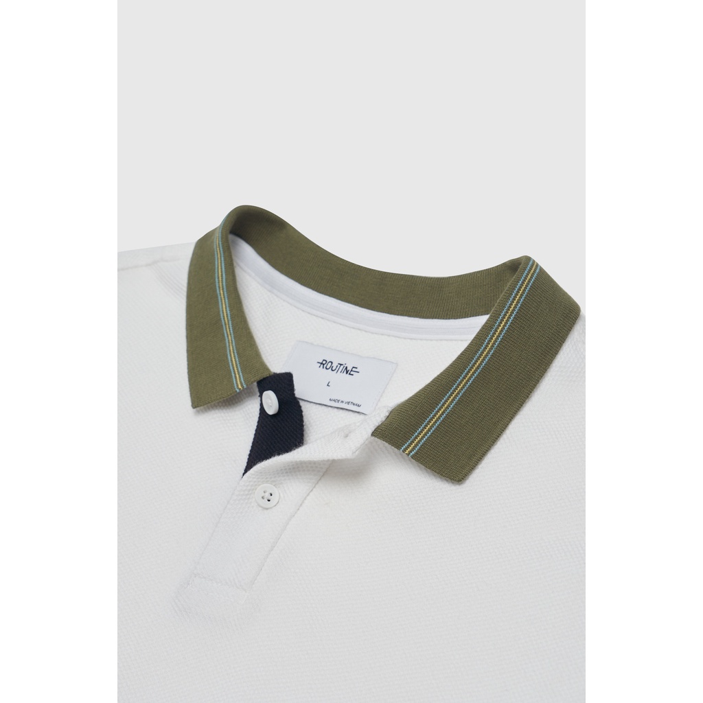 Áo Polo Nam Tay Bo Phối Màu Form Slim - Routine 10S22POL041