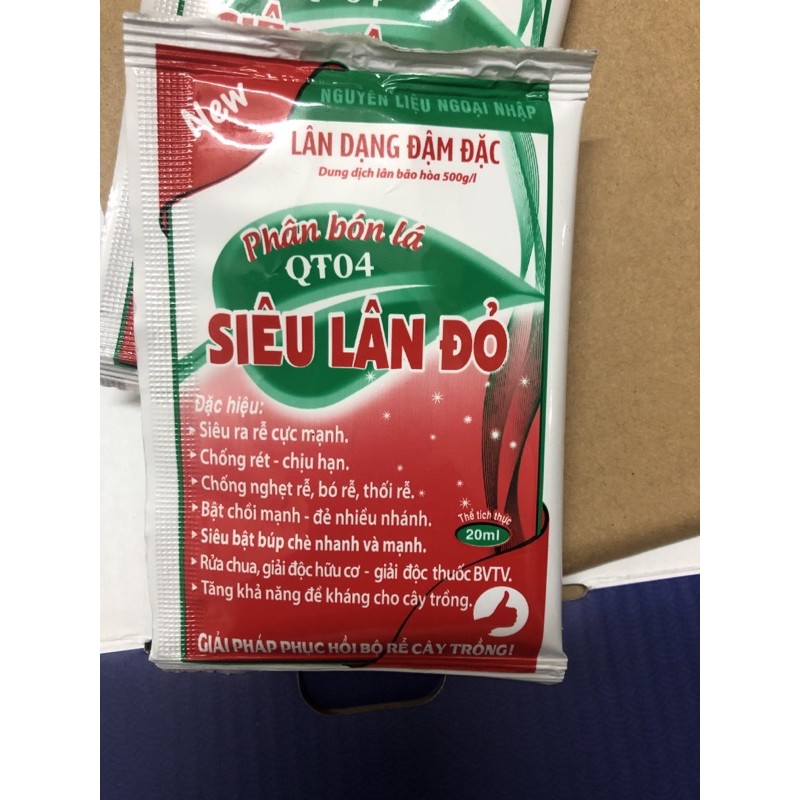 Siêu Lân đỏ đậm đặc - Ra rễ , bật chồi , phục hồi cây / Tốt cho Phong Lan và các loại cây trồng (gói 20ml) ☘️