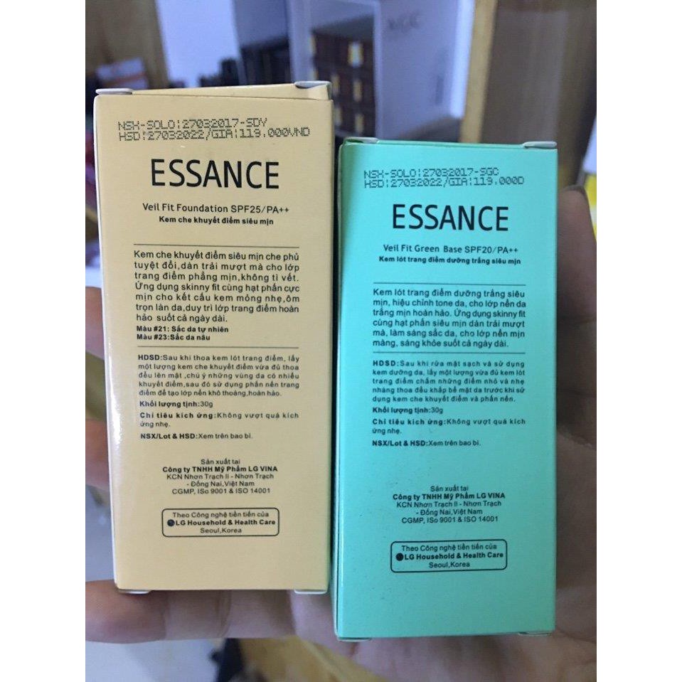 Kem lót trang điểm dưỡng trắng siêu mịn Veil Fit Green Base SPF20/PA++ 30g | BigBuy360 - bigbuy360.vn