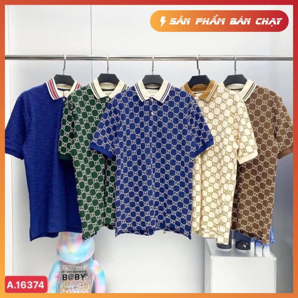 Áo polo Gucci Nam đủ màu - Áo thun nam gucci vải gai cực mát cực chất lượng - Hot nhất hè 2022 ⚡
