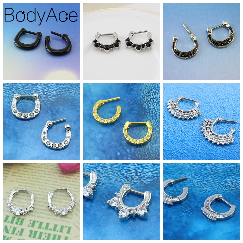 1 Khuyên Mũi Hình Đầu Lâu Bằng Thép Không Gỉ 316L