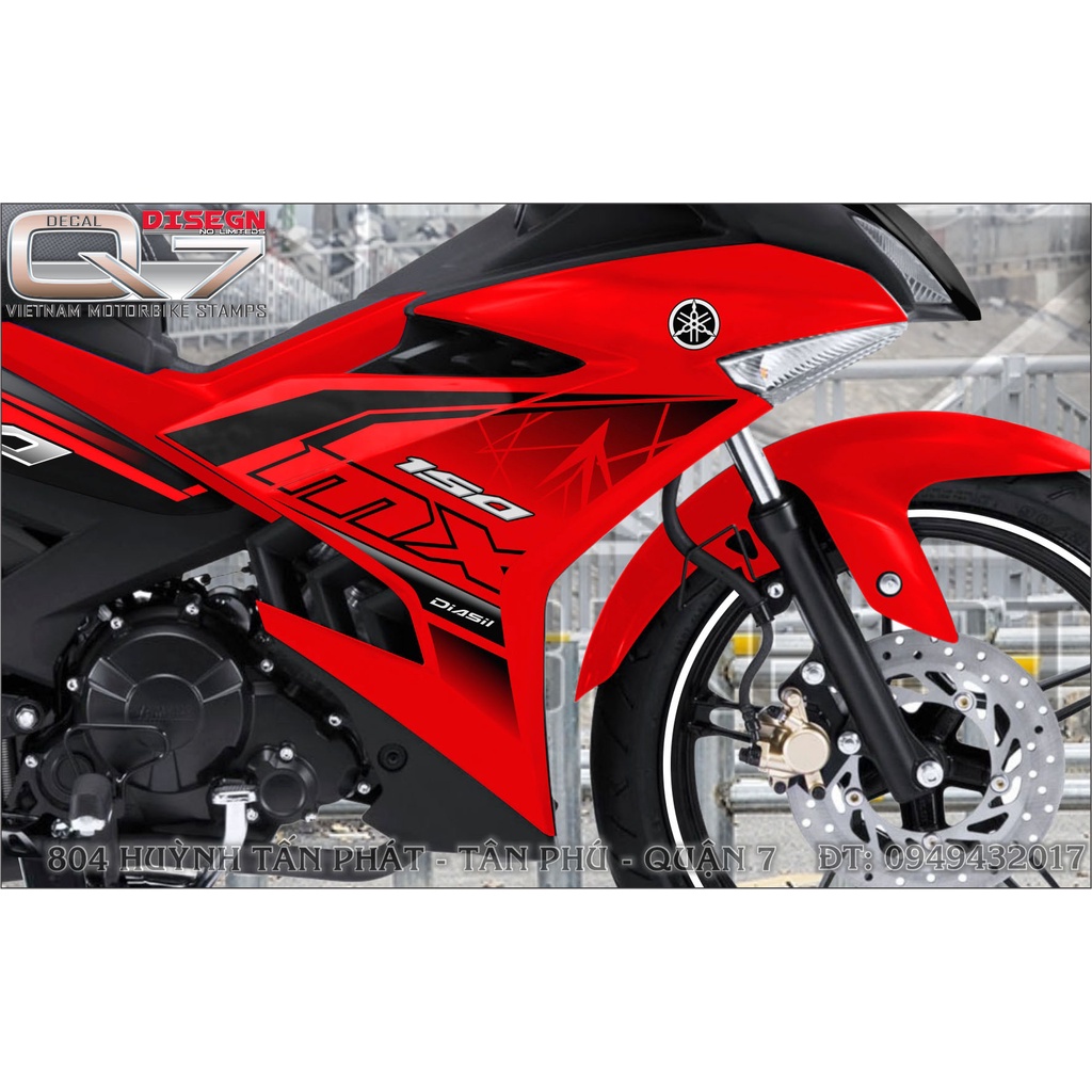 TEM RỜI EXCITER 150 ĐỎ ĐEN