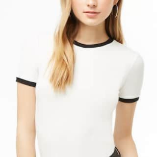 Áo thun nữ F21 Ribbed Ringer Tee