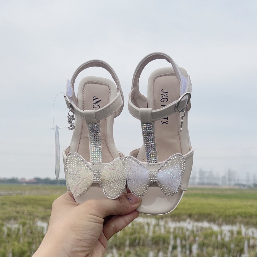 Sandal cao cấp giày cao gót cho bé đính đá siêu xinh mã mới 8101