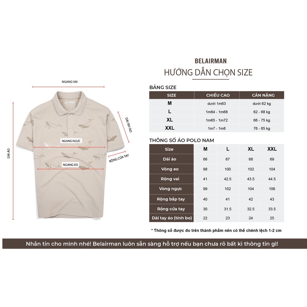 Áo thun Polo có cổ nam form regular tay ngắn MEGA LINE PLIN0042 - BELAIRMAN