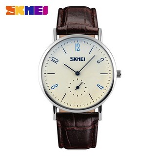 Đông hồ nam nữ Skmei 9120 day da nâu
