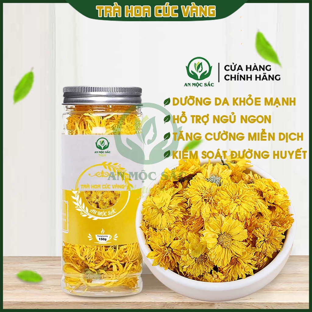 Thượng hạng trà hoa cúc vàng sấy khô nguyên bông tự nhiên an mộc sắc ngủ - ảnh sản phẩm 1