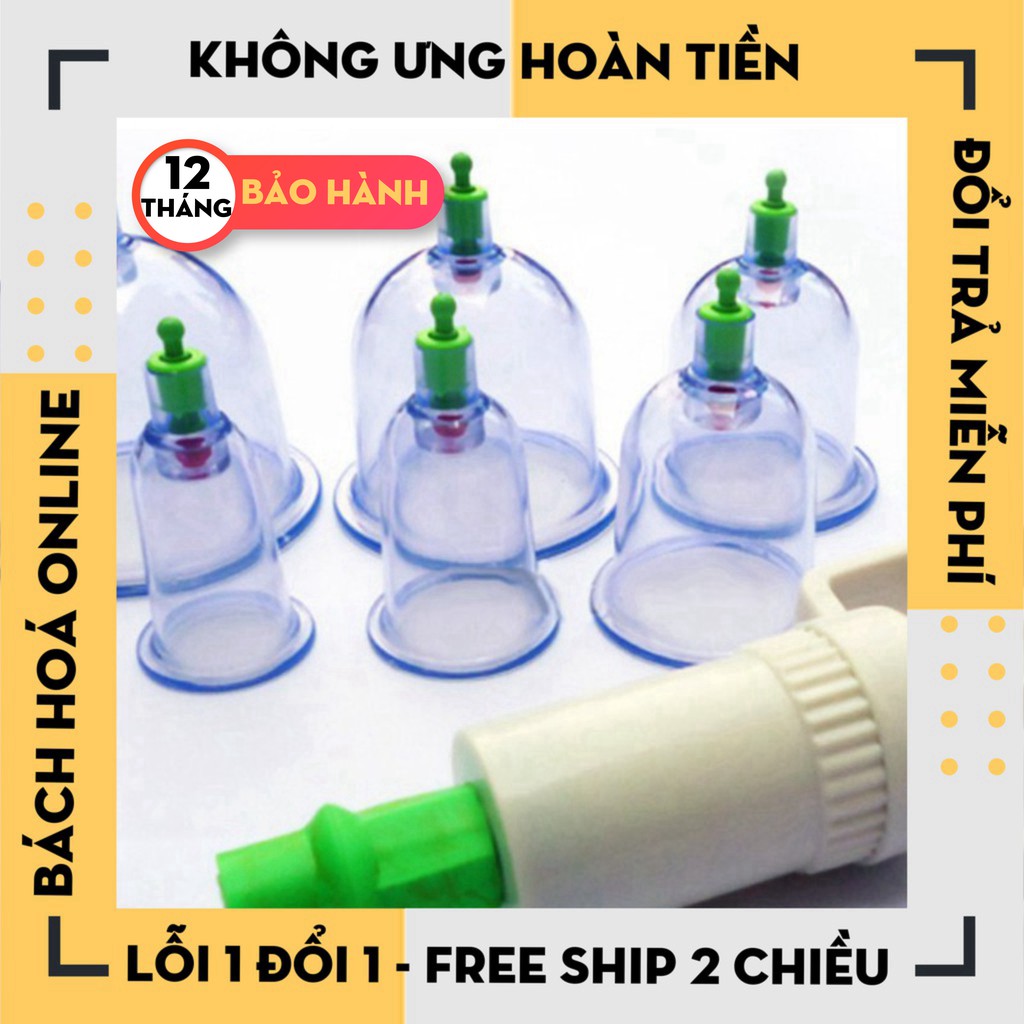 [Hàng Loại 1] Bộ Giác Hơi Không Cần Lửa 12 Ly Kèm 1 Ống Bơm Chuyên Dụng.Bộ giác hơi 12 món không dùng lửa.