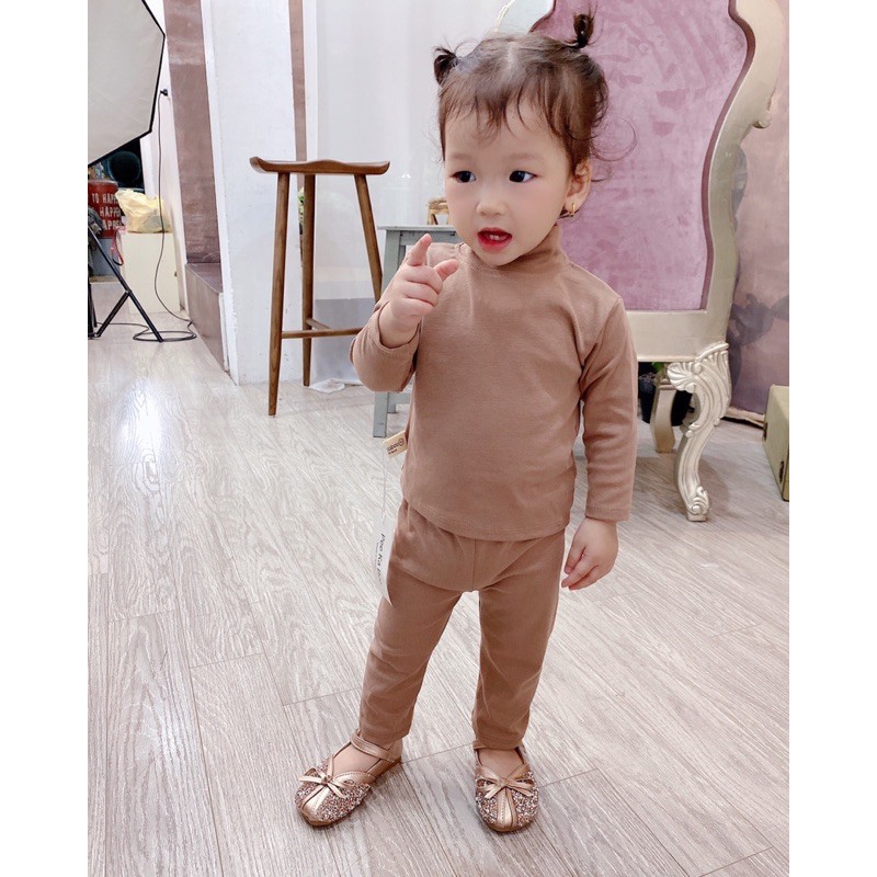 bộ cotton cổ 3 phân