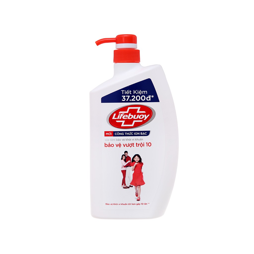 Sữa tắm bảo vệ khỏi vi khuẩn Lifebuoy bảo vệ vượt trội 833ml