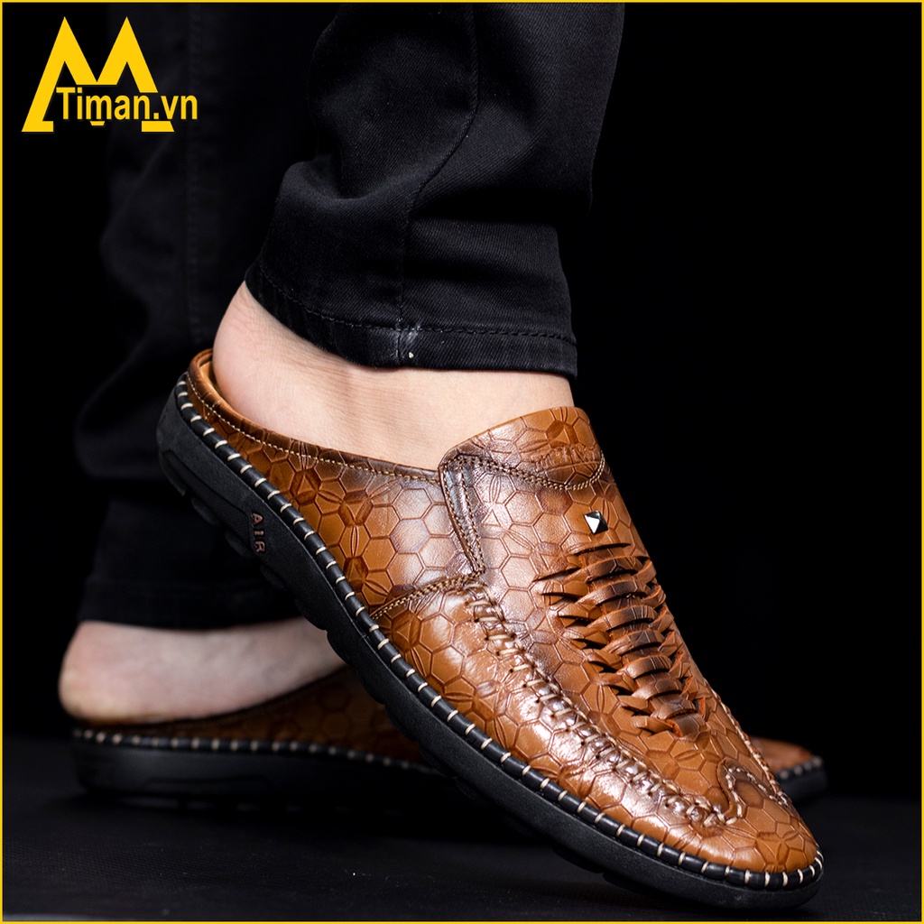 Giày bít mũi da bò TIMAN SA10 sang trọng êm chân thời trang bảo hành 5 năm | BigBuy360 - bigbuy360.vn