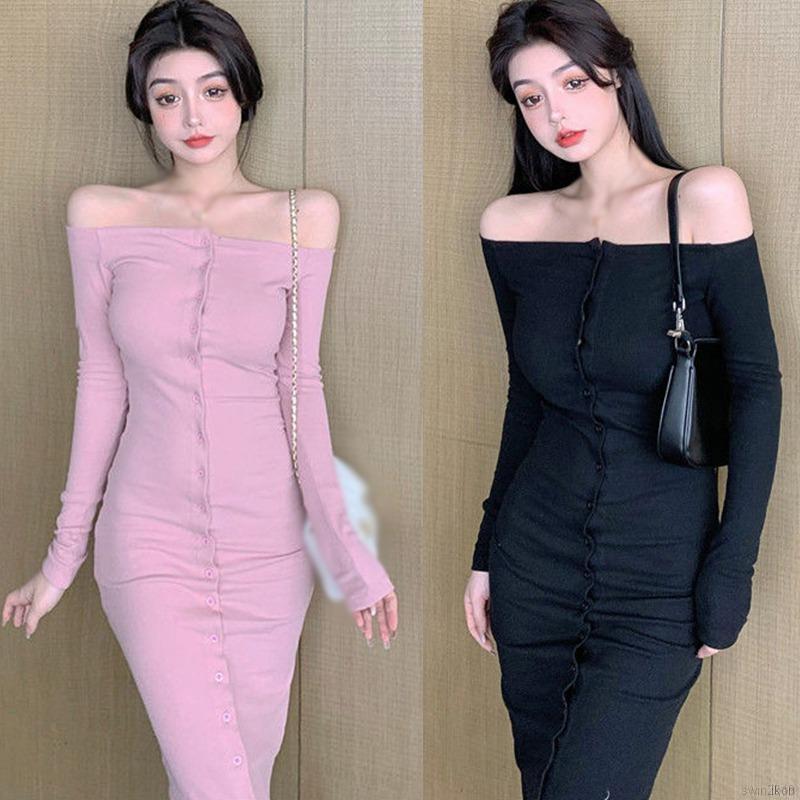 Đầm bó hở vai sexy cho nữ