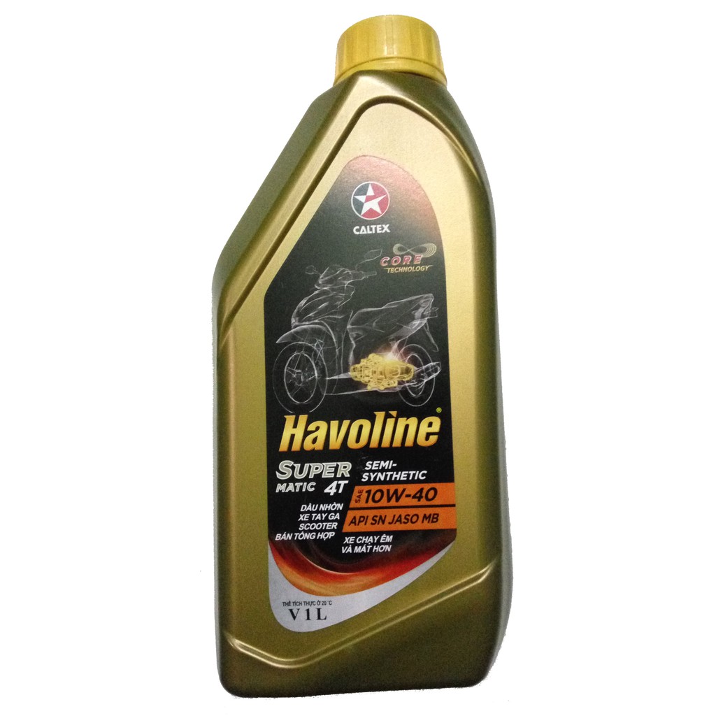 Dầu Nhớt xe tay ga 0.8L-1L Caltex Havoline 10W40 SEMI (bán tổng hợp)