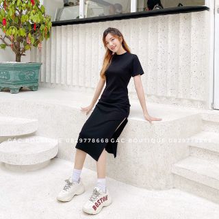 [ BAO ĐẸP NHƯ HÌNH] Đầm body xẻ đùi [ HÀNG SẴN] D00078