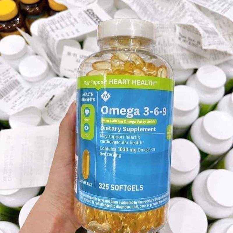 Omega 369 Của Mỹ MẪU MỚI NHẤT omega 3-6-9 Member's Mark Supports Heart Health