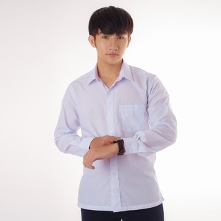 Áo đồng phục học sinh, áo sơ mi trắng vạt ngang tay dài - NH Shop