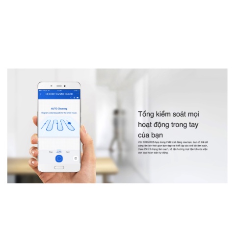 Robot hút bụi thông minh ECOVACS Deebot dk45  Robot hút bụi lau nhà siêu mỏng