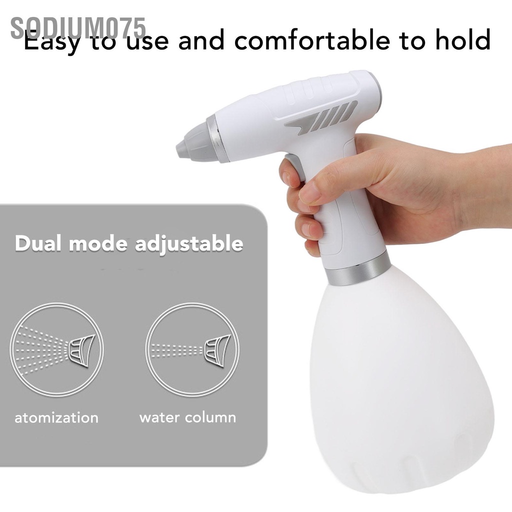 Sodium075 Tưới nước bằng điện Có thể chế độ kép Một nút Công tắc Bình xịt tự động có điều chỉnh cho Trang chủ màu trắng
