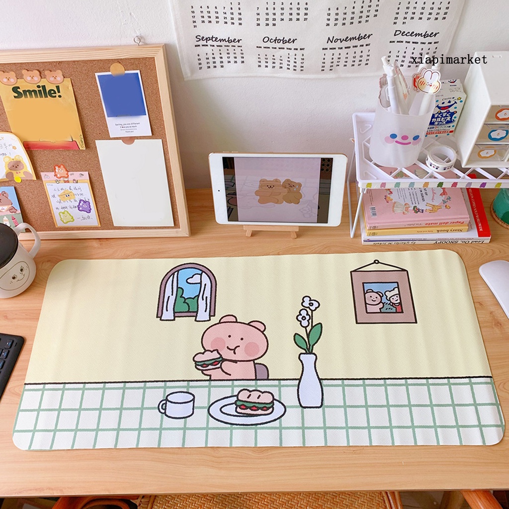 LOP_Keyboard Mat Large Anti-skid PVC Cute Waterproof Cartoon Mouse Pad for Mechanical Mouse