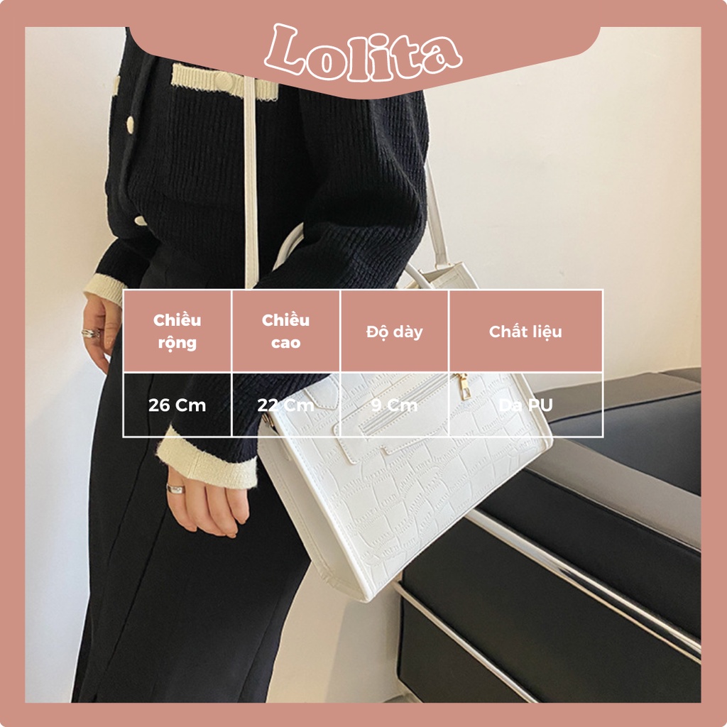Túi xách nữ công sở da rắn cỡ đeo chéo LOLITA