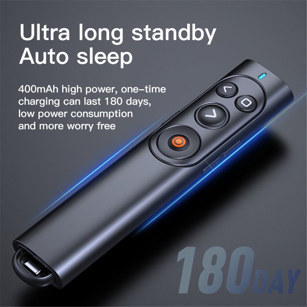 VIRWIR Bút Trình Chiếu Dạng Lật Từ Tính Không Dây Sạc USB + Type-c PPT