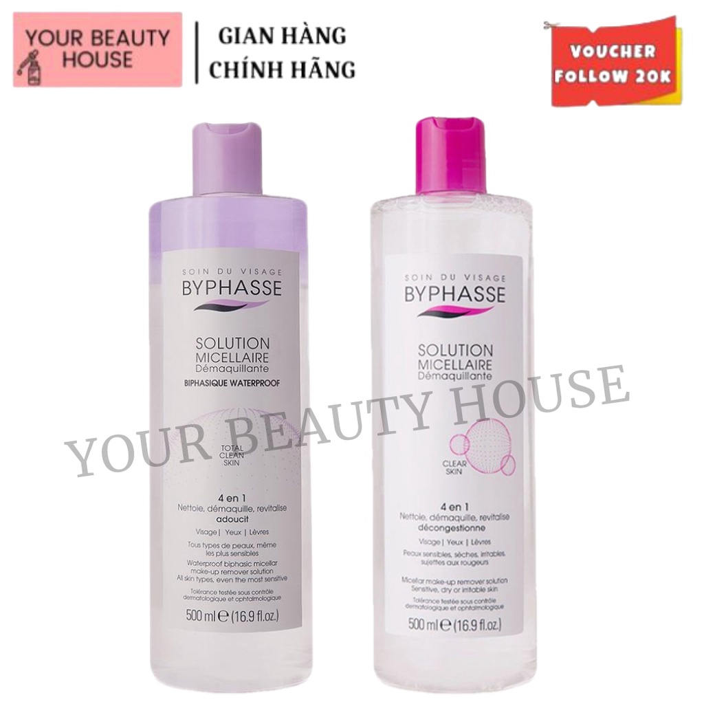 [Chính Hãng] Nước Tẩy Trang Dành Cho Mọi Loại Da Byphasse Solution Micellaire