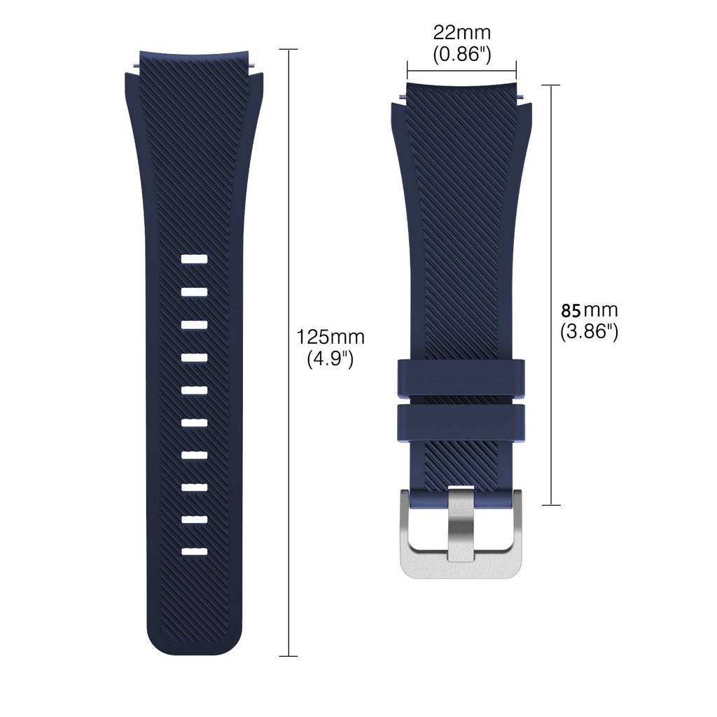 Silicone Watch Band Strap for Samsung Gear S3 Classic Frontier