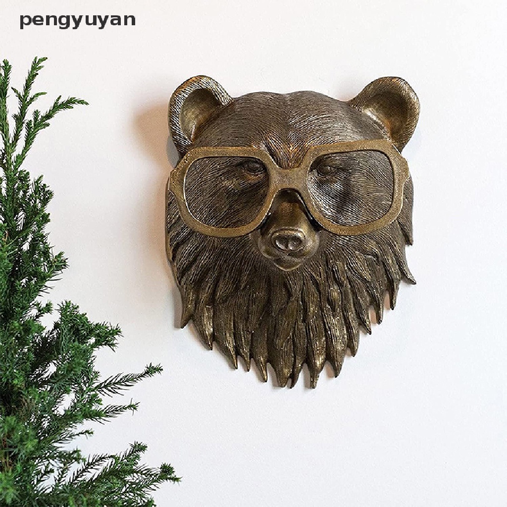 [pengyuyan] Đầu Động Vật Bằng Nhựa Resin Treo Tường Trang Trí Điêu Khắc [Mới]