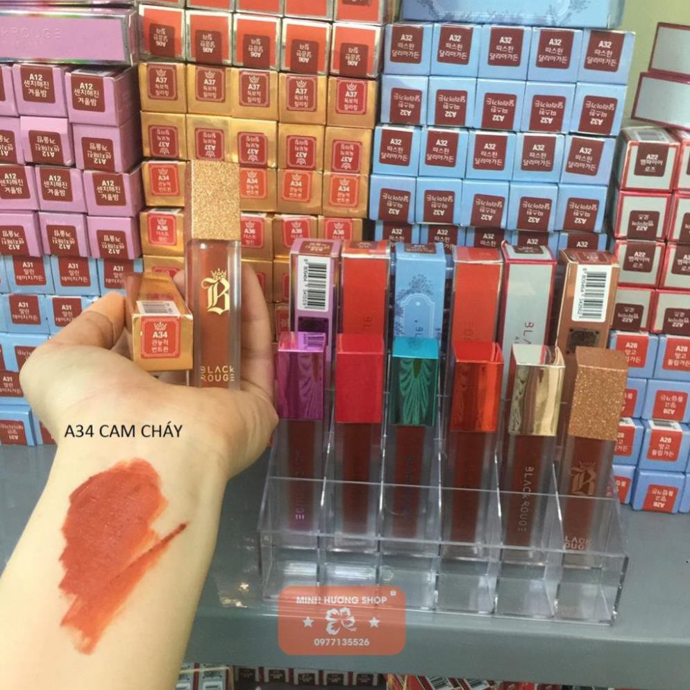Son tự nhiên HANDMADE black A34 cam cháy ( thiết kế son BLack ver7 )