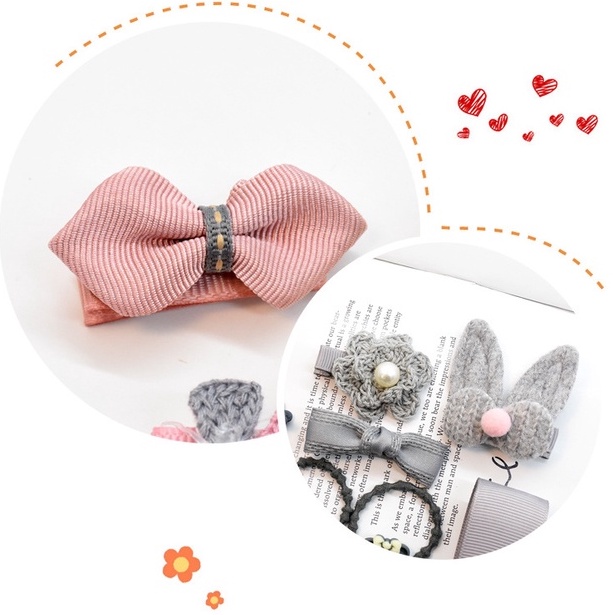 Kẹp tóc xinh xắn cho bé hộp 18 chi tiết phong cách dễ thương - Nana CT18