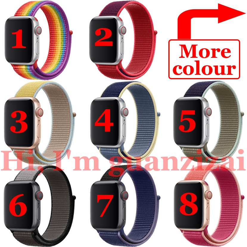 Dây đeo nylon cho đồng hồ thông minh Apple Series se/6/5/4 /3 / 2 / 1 38mm /40mm/42mm/44mm