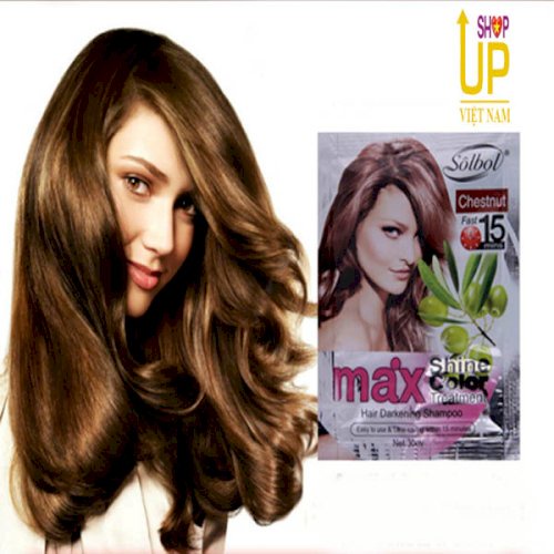 10 gói Dầu Gội Nhuộm Tóc - Max Shine Color + Tặng Bao Tay - Lên Màu 100% - Tóc Bóng Đẹp