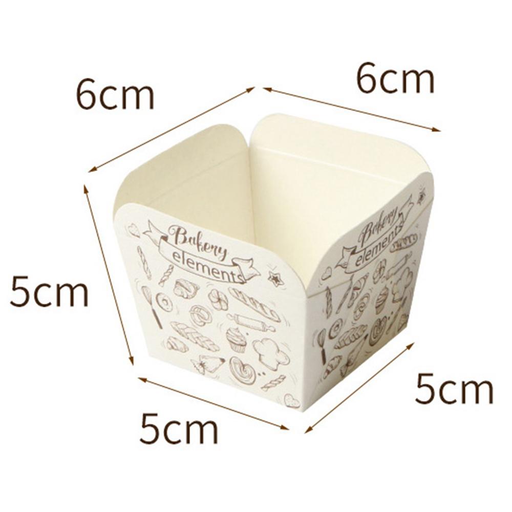 AUGUSTINA Set 100 Cốc Giấy Làm Bánh Cupcake / Muffin Dùng Một Lần