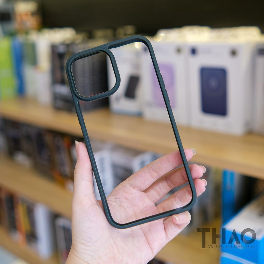 Ốp LIKGUS lưng cứng trong suốt viền màu mỏng