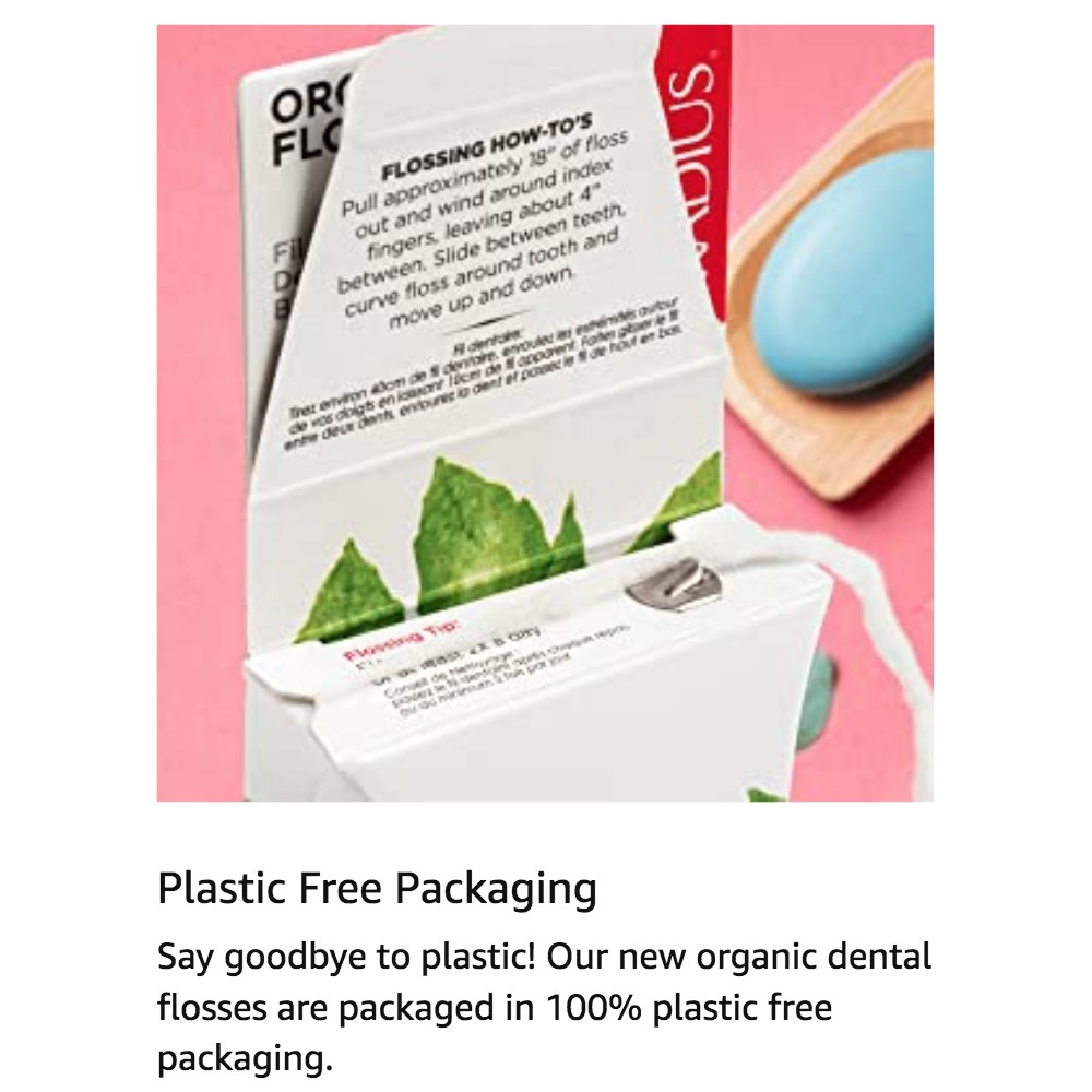 Chỉ Nha Khoa Bằng Tơ Lụa Radius Floss, 100% Vegan &amp; Thiên Nhiên