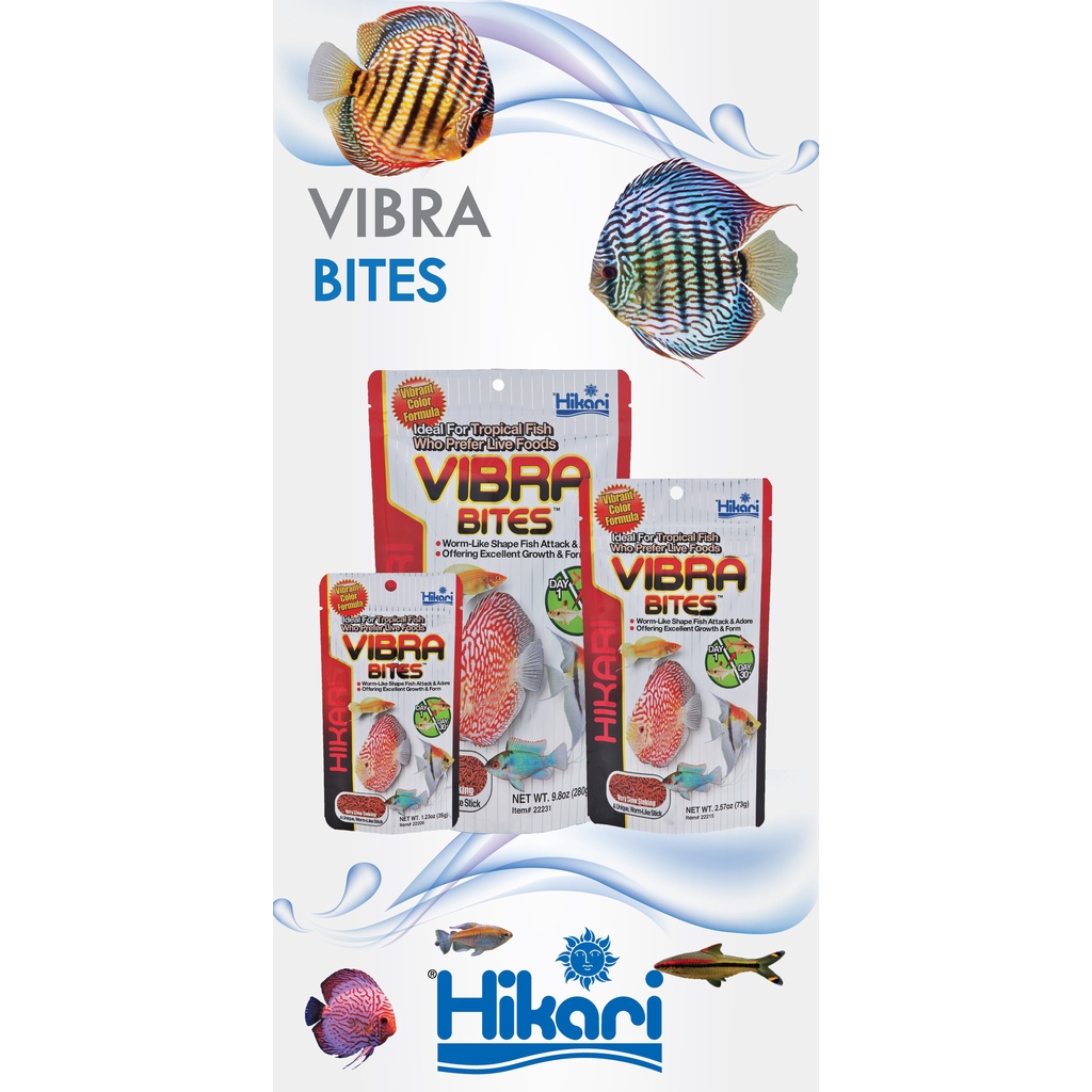 Thức ăn HIKARI VIBRA BITES (280gram) - Thức ăn cao cấp cho cá Đĩa -Thần Tiên -Phượng Hoàng - Cá nhiệt đới - Cám HIkari