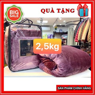 (CHĂN 2.5KG) CHĂN LÔNG THỎ BLANKET LOẠI DÀY CÓ TÚI ĐỰNG, KÍCH THƯỚC RỘNG 2mx2m3