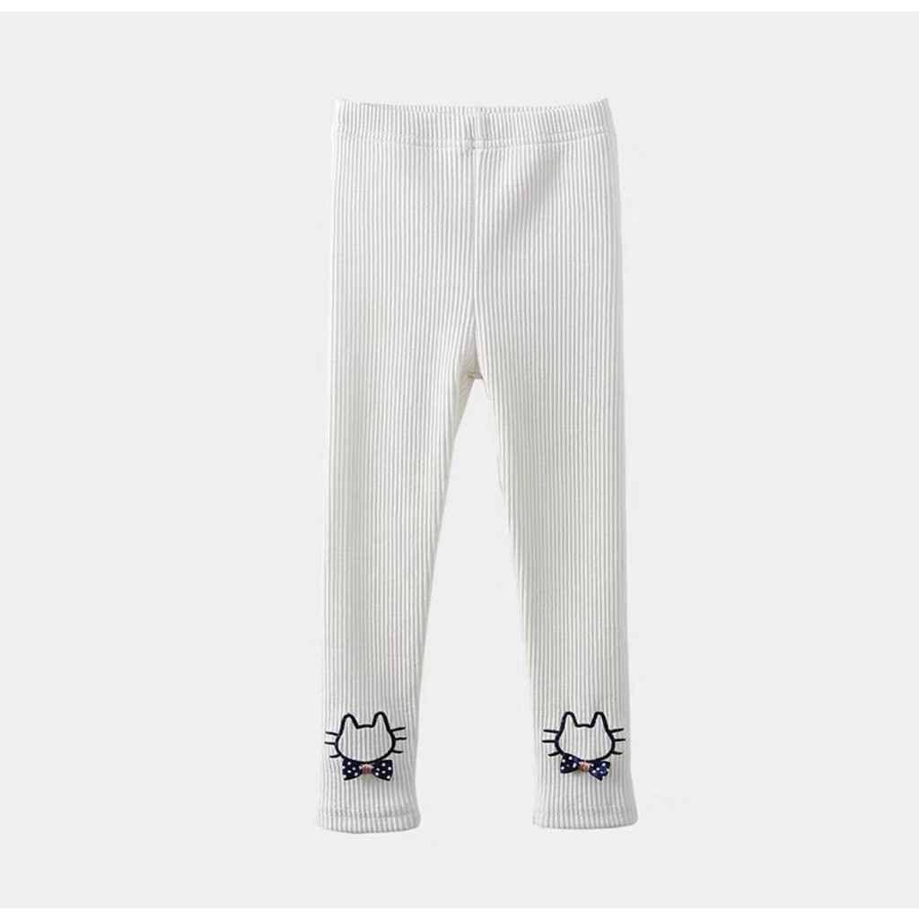 Quần legging len tăm cho bé gái 6-45kg co dãn 4 chiều hình - Quần tăm mèo