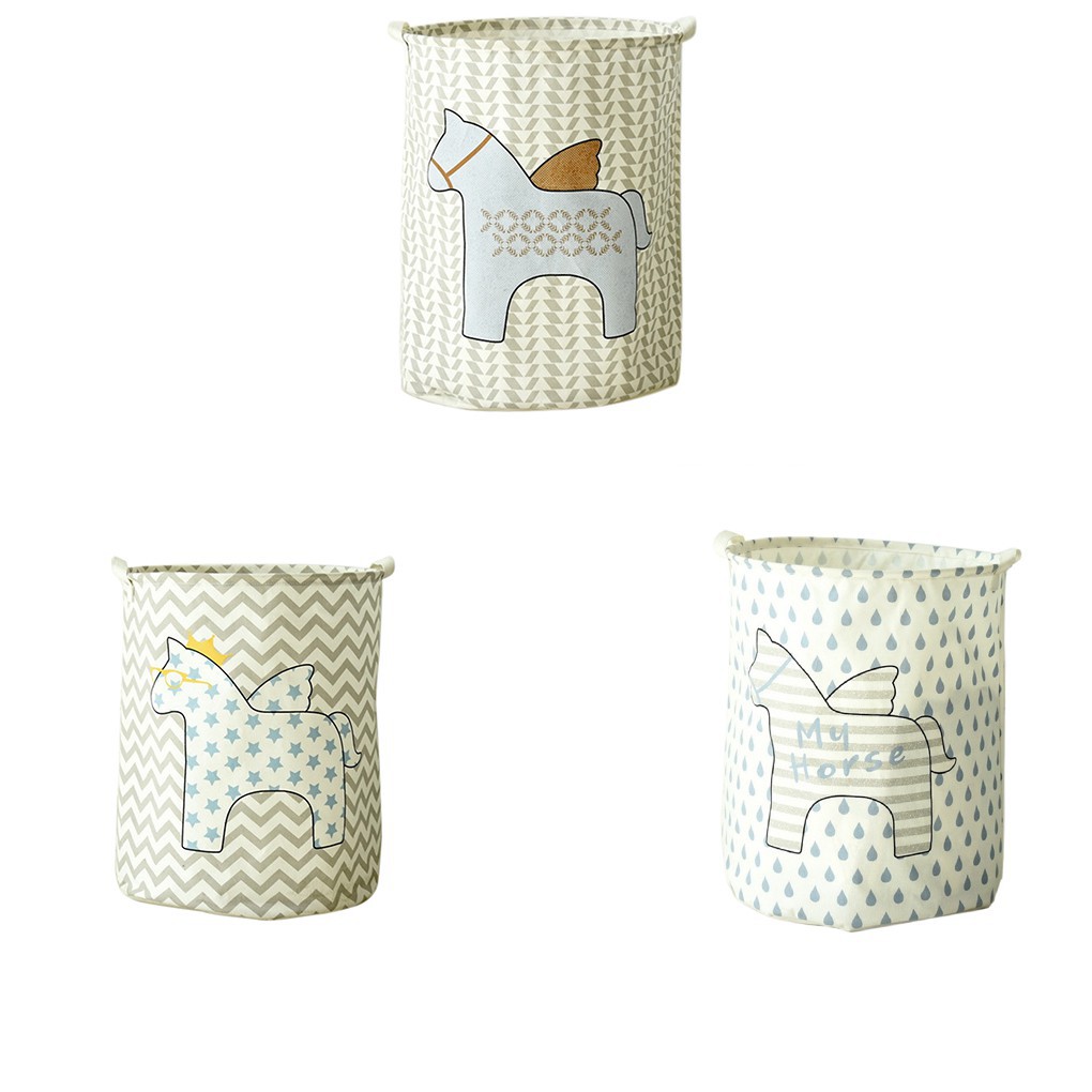 Giỏ Đựng Quần Áo Giặt Ủi, Đồ Chơi Trẻ Em Hình Trụ, Gấp Được