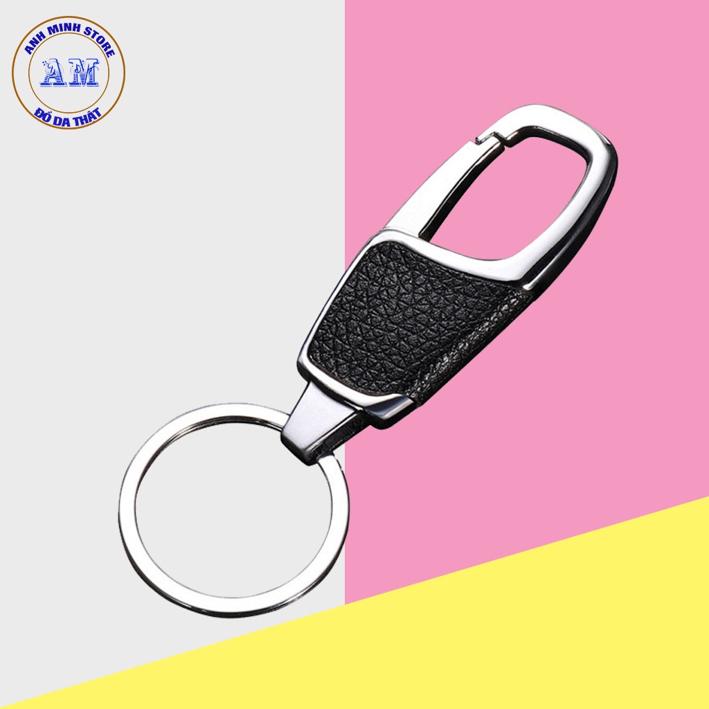 Móc treo chìa khóa ô tô xe máy bọc da PU cao cấp phong cách thời trang sành điệu sang trọng cute giá rẻ