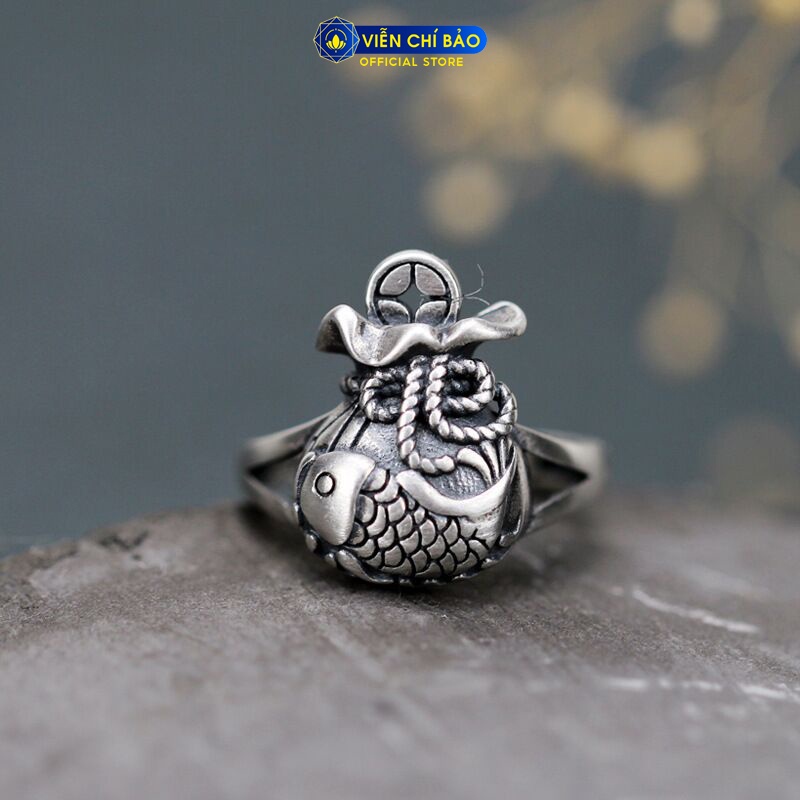 Nhẫn bạc nữ Lý ngư tài phúc nữ chất liệu bạc Thái 925 thời trang phụ kiện trang sức nữ Viễn Chí Bảo N000300