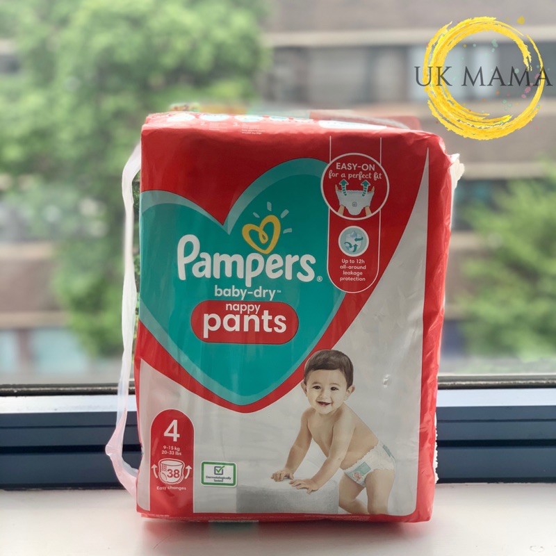 Bỉm quần Pampers UK Baby Dry size 3 (44 miếng) - size 4 (38miếng) - size 5 (33 miếng) - size 6 (28 miếng)