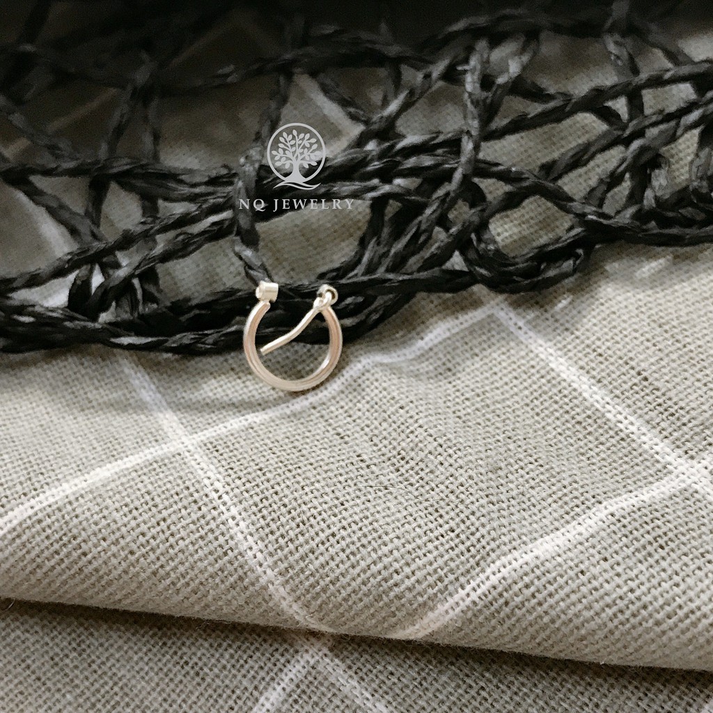 Bông tai bạc ta trơn