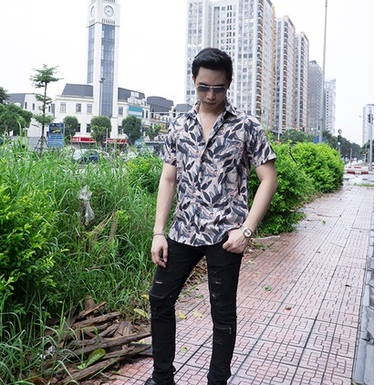 Áo Sơ Mi Tay Lỡ Phong Cách Hàn Quốc Áo Sơ Mi Tay Ngắn Đi Biển  Áo Sơ Mi Nam Họa Tiết HT13 Chất Liệu Lụa Đũi Nhật Cao Cấp | BigBuy360 - bigbuy360.vn